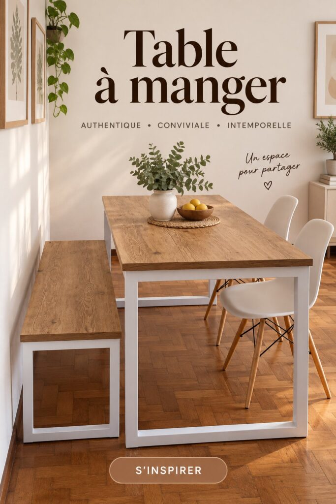 Table à manger décorée avec des éléments chaleureux et inclusifs