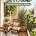 Petite terrasse aménagée avec des meubles légers et des plantes