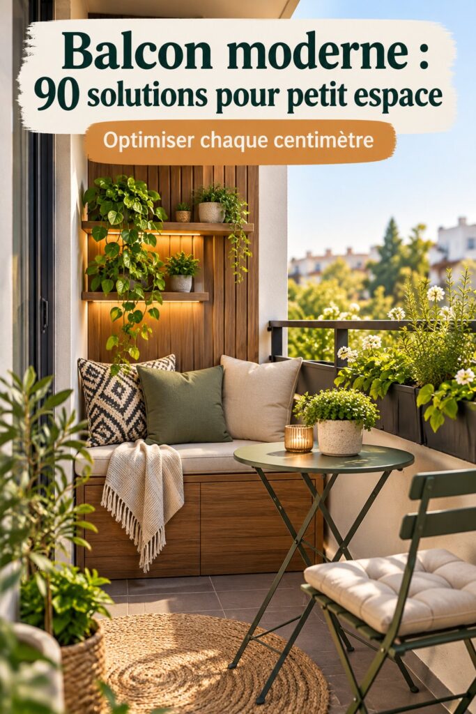 Balcon moderne aménagé avec créativité pour un petit espace