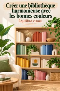 Une bibliothèque décorée avec des couleurs apaisantes et harmonieuses