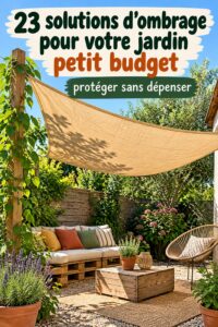 Un jardin élégant avec une solution d'ombrage DIY à petit prix.