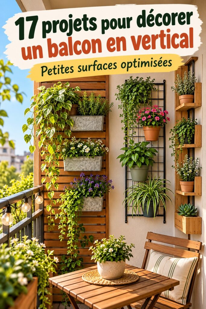 Un balcon décoré avec des plantes vertes et des accessoires colorés, créant un espace chaleureux et accueillant.